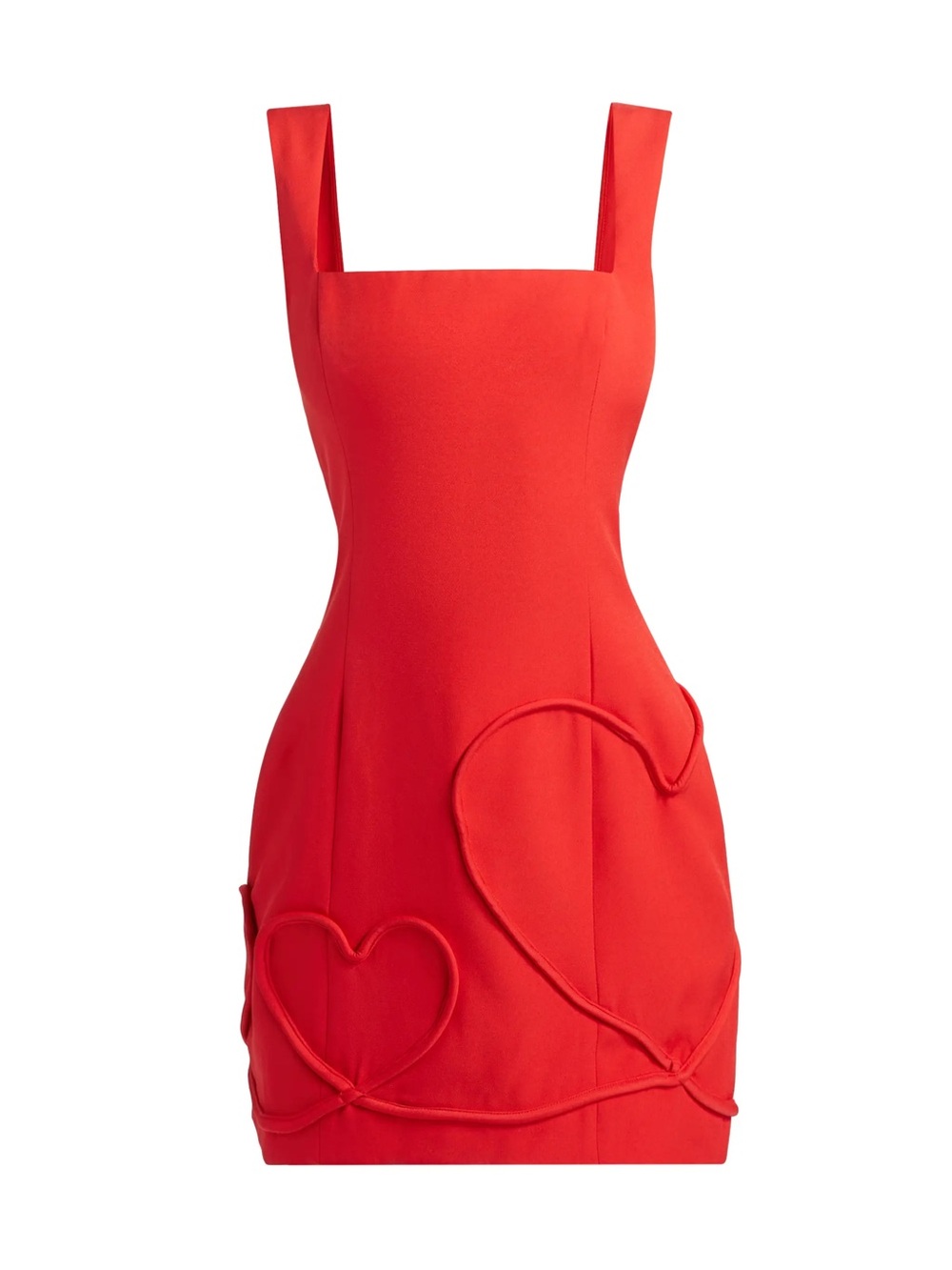 Elliatt Crimson Square-Neck Mini Dress with Heart Rope Detail